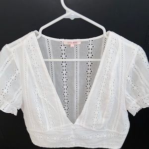 Lottie Moss eyelet blouse